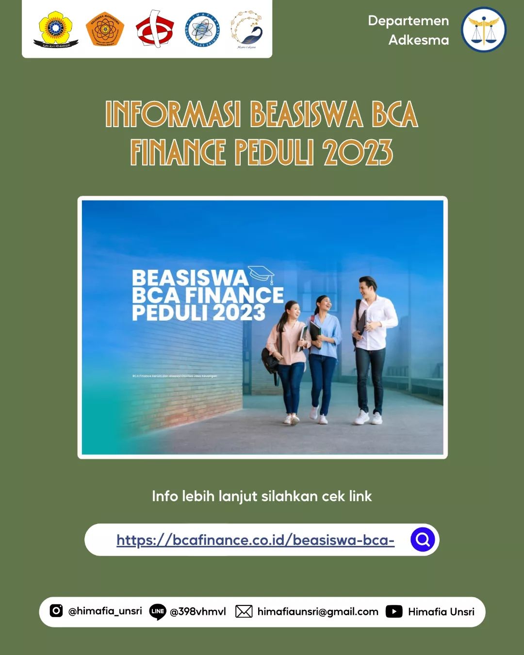  [Sekilas Info Adkesma #20 : Informasi Beasiswa BCA Finance Peduli 2023 ]